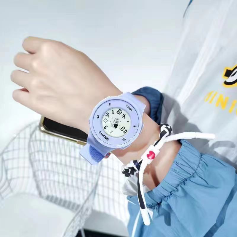Electronic Watch, Round Dial, Calendar Week Luminous Light Alarm Clock