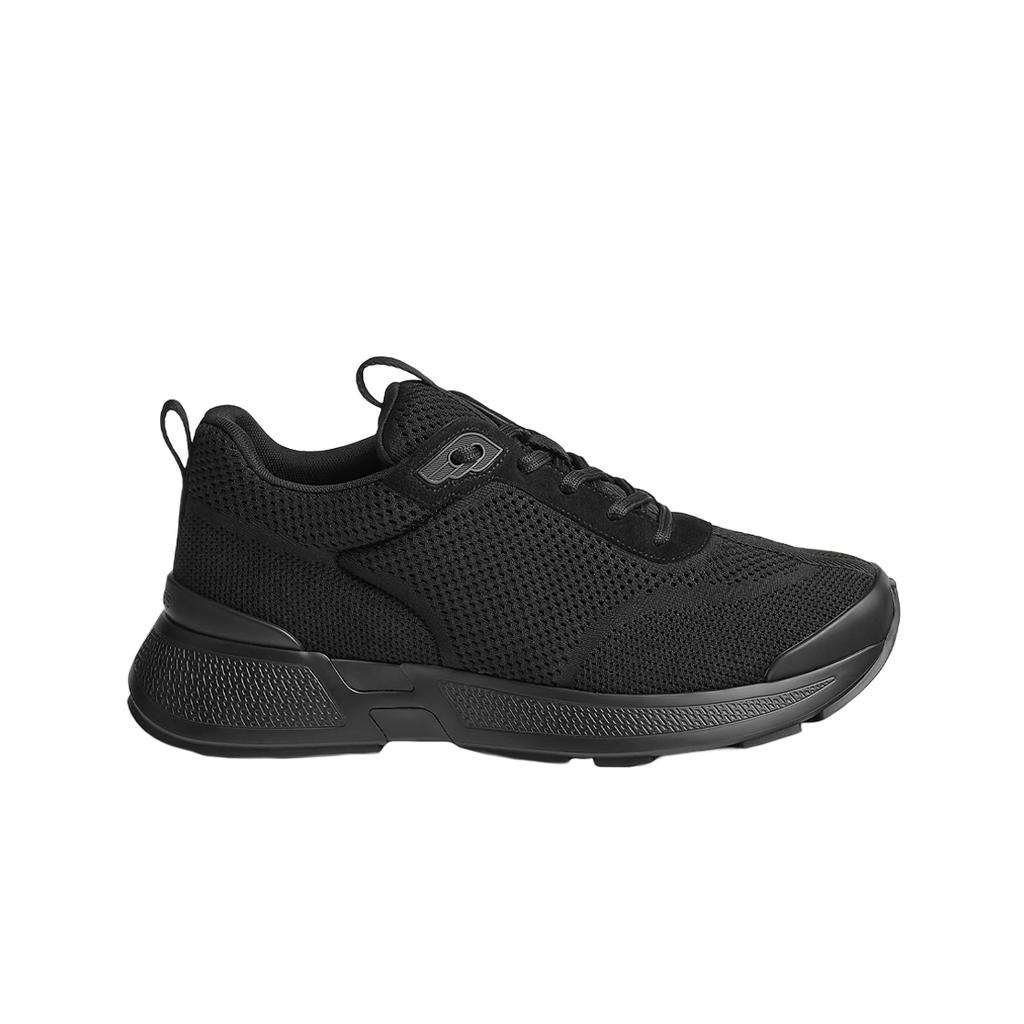 Hermes Heros Sneakers Technical Knit Suede Goatskin & Noir