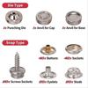 Heavy Duty Snap Fastener Tool Adjustable Snap Button Kit with 3 Dies, for Boat Cover Leather Fabric Cloths DIY