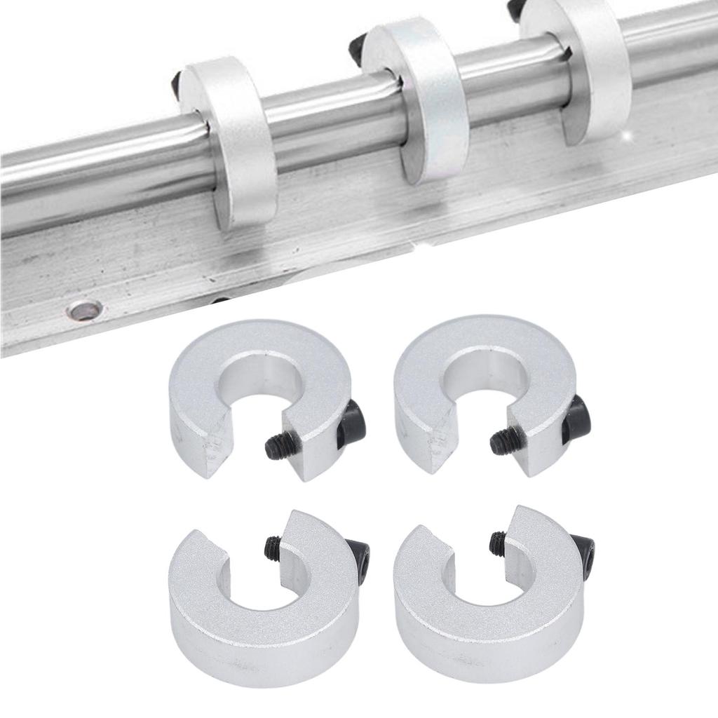 4Pcs Linear Rail Stop Collars Aluminum Alloy Clamp On Shaft Limit Fixing Rings ID 16MM OD 35MM Thickness 10MM M4 Screw