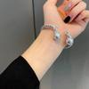 Charms 925 Silver Color Beautiful Palace Bell Cuff Bangle For Woman Bracelets  Party Wedding Jewelry