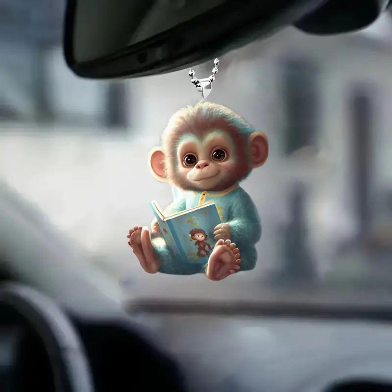 Charming Acrylic Cartoon Cow Car Decoration Festive Home And Ornament Holiday