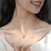 Luxury Shiny Silver Full Zircon Little Swan Pendant Necklace for Woman Summer Exquisite Collarbone Chain Jewelry Gifts