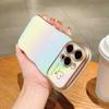 For iPhone 16 Pro Case Curly Shape Love Heart TPU Phone Cover Iridescent Gradient