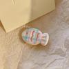 4Pcs Hairpin Cream Macaron Color Snapper Fish Shape Hair Clips Gentle Hold No