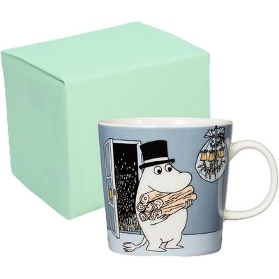 Moomin Arabia Classic Mummelpapp Grau Tasse, 300 ml, Offizielle Geschenkverpackung inklusive. Mumin Geschirr, Weihnachtsgeschenk, Hochzeitsgeschenk, Geburtstagsgeschenk, Hou