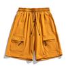Summer Retro Workwear Shorts Men's Loose Multi Pocket Solid Color Versatile Casual Five Quarter Pants