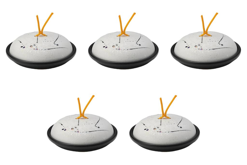 Set of 5 Blackened Lustre Ceramic Pots X Ceramic Pots with Reinforced Direct Setomonohonpo (Small) [17.1 7cm] Lids, Heat,