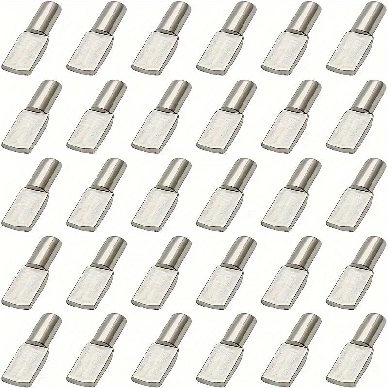 20/50Pcs Shelf Pins Pegs, 5mm Spoon Shape Nickel Plated Shelf Support Pegs, Bookshelf Pegs For Shelves