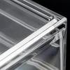 4pcs-1set cosmetics plastic storage box with multiple grids&9 drawers,Stackable large capacity transparent cosmetics skincare display box.