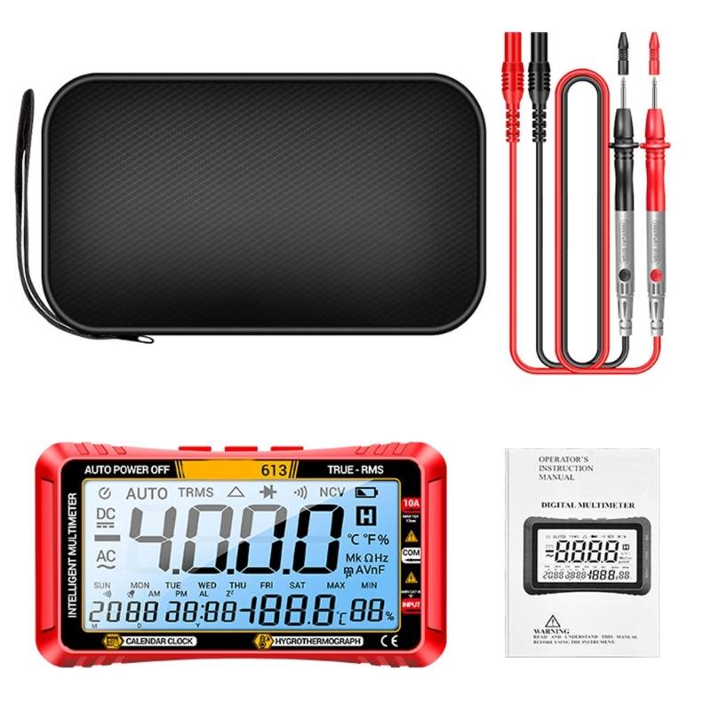 Current Tester 4000 Count Multimeter Multi Tester with Backlit Temperature Humidity Measuring