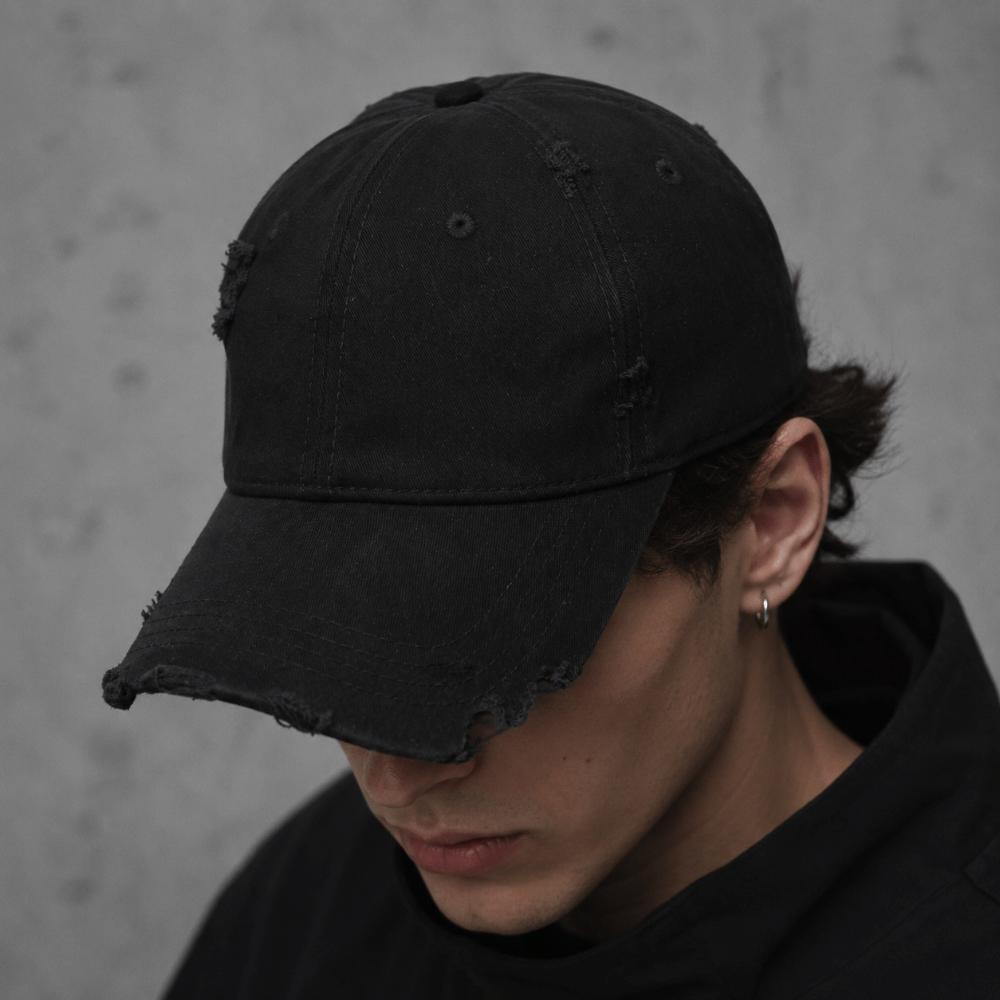 Adjustable Distressed Peaked Cap Visor Baseball Hats Streetwear Sun Hat For Man Women Unisex