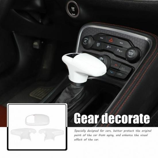

Interior Gear Shift Knob Cover Trim for Dodge Charger Challenger Durango 2015+ білий
