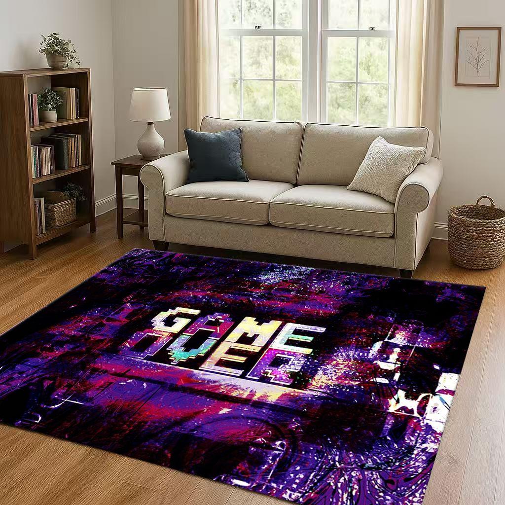 Classic Game Zone Sign Gamer Controller Living Room Non-Slip Area Rug Carpet for Bedroom Kids Playroom Sofa,Home Decor Doormat