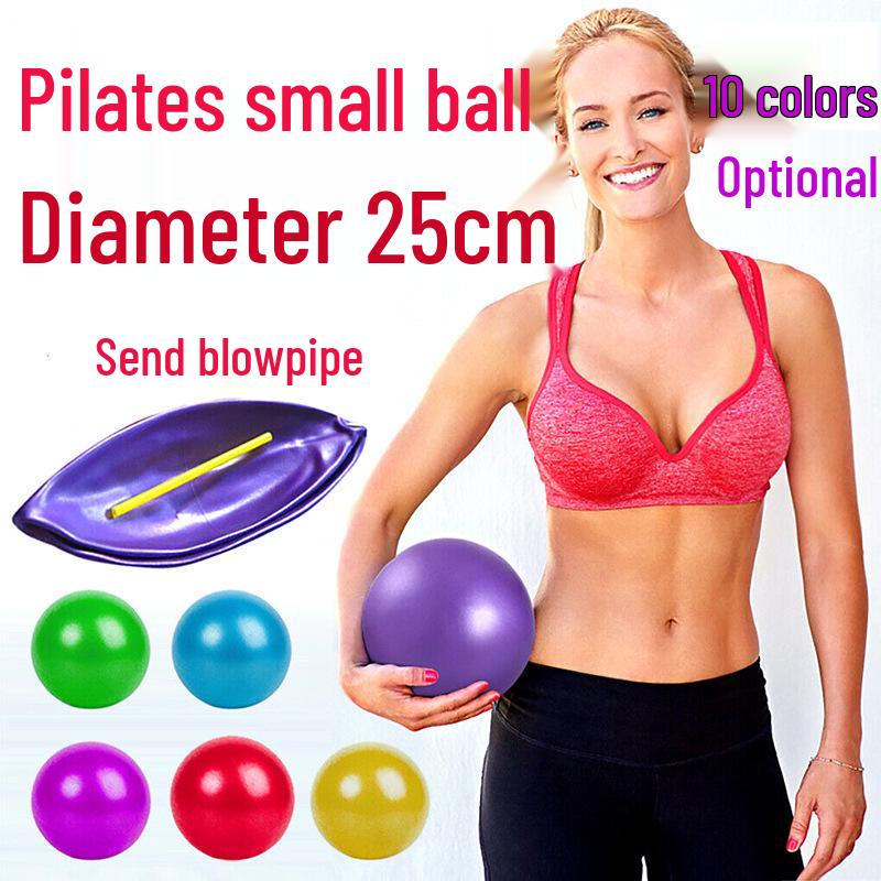 Explosion-proof 25cm Wheat Straw Pilates Ball for Yoga, Fitness, and Postpartum Exercise