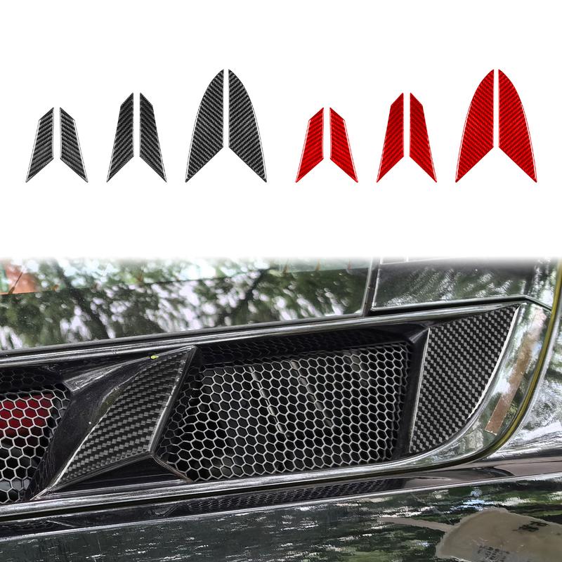 Carbon Fiber Car Accessories Engine Sides Air Vent Panel Interior Cover Tirm Modified Sticker For Chevrolet Corvette C8 +
