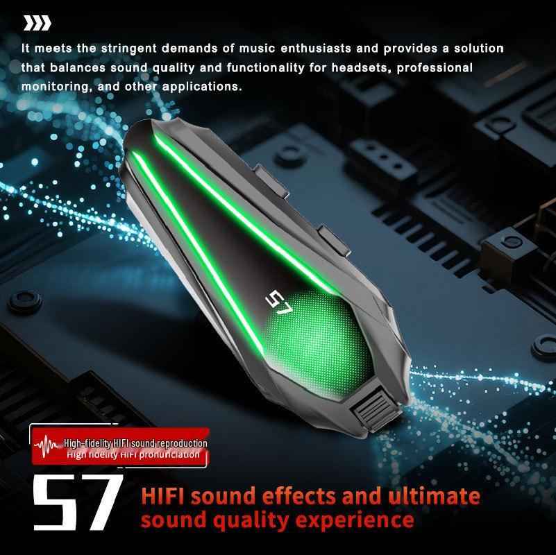 S7 Bluetooth Helmet Headset: High-Quality Sound, Waterproof, Freeze-Proof, Noise-Cancelling, Ideal for Team Riding.