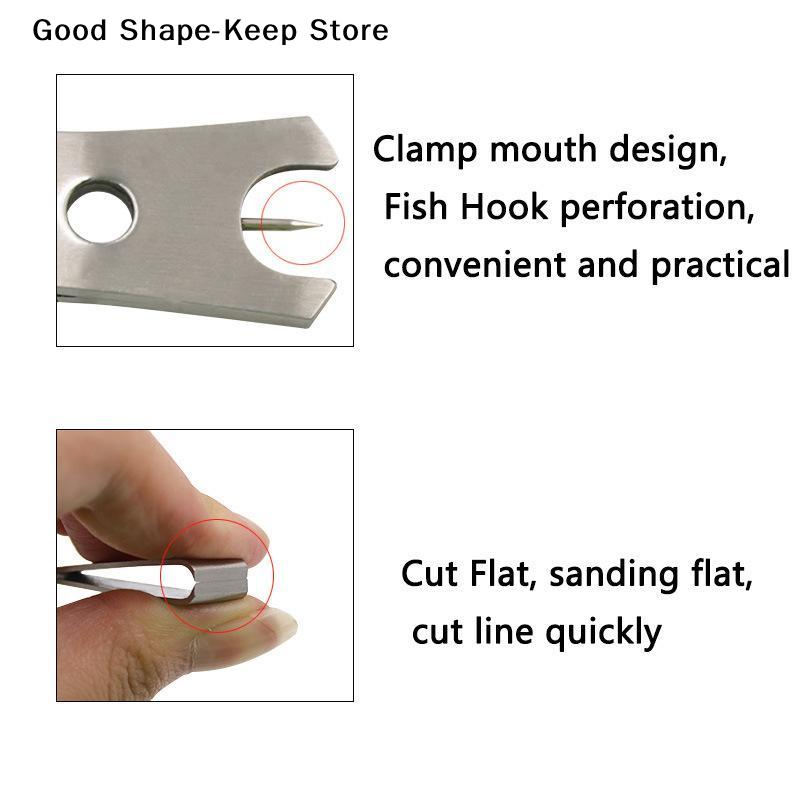 dailyStainless Steel Fishing Line Nipper 2-in-1 Multi-Functional Wire Clipper with Lanyard Sharp Cutter for Outdoor Angling