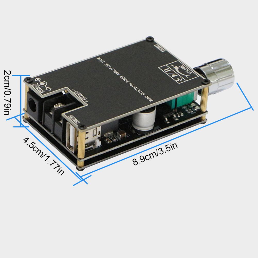 ZK-1001B Mono 100W Audio Power Amplifier Module Bluetooth-Compatible 5.1 AUX TPA3116D2 BT Audio Power Amplifier Module DC7V-24V