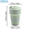 350ML/500ML Food-Grade Silicone Folding Cup Collapsible Mug With Cover Hot Drink Cup For Camping Travel Outdoors Portable