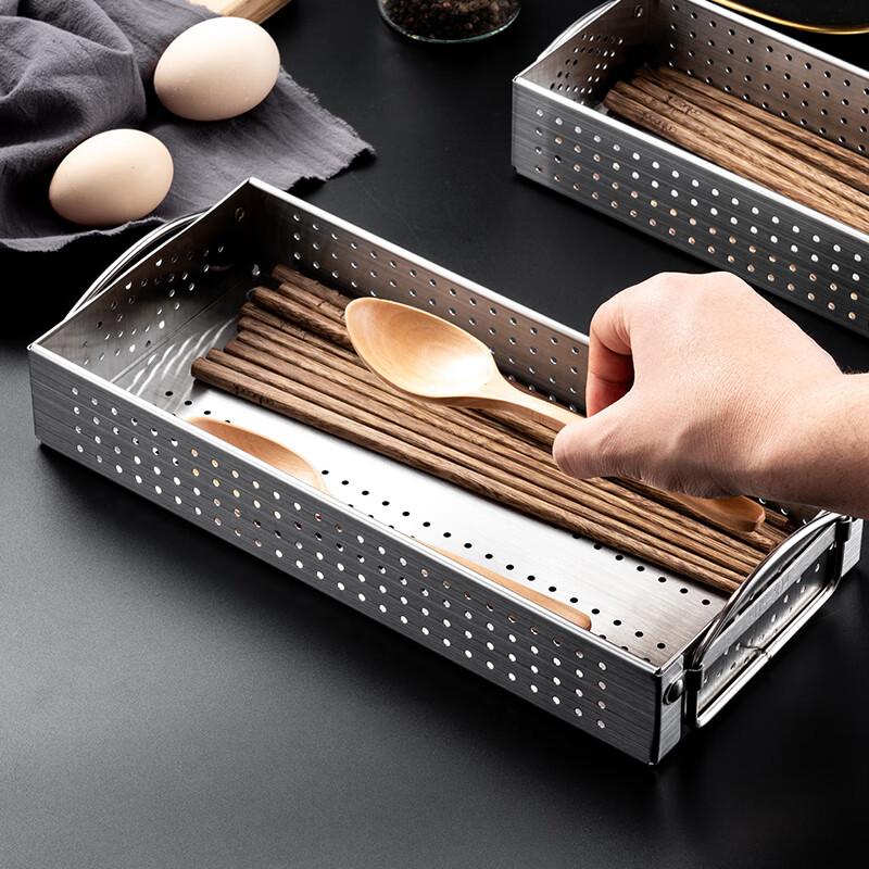 Onlycook Chopstick Storage Box, Chopstick Holder, Chopstick Basket, Tableware Storage Box Compatible with Dishwasher, Chopstick Organizer Rack
