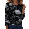 Women's Casual Long Sleeve Print Crewneck Top