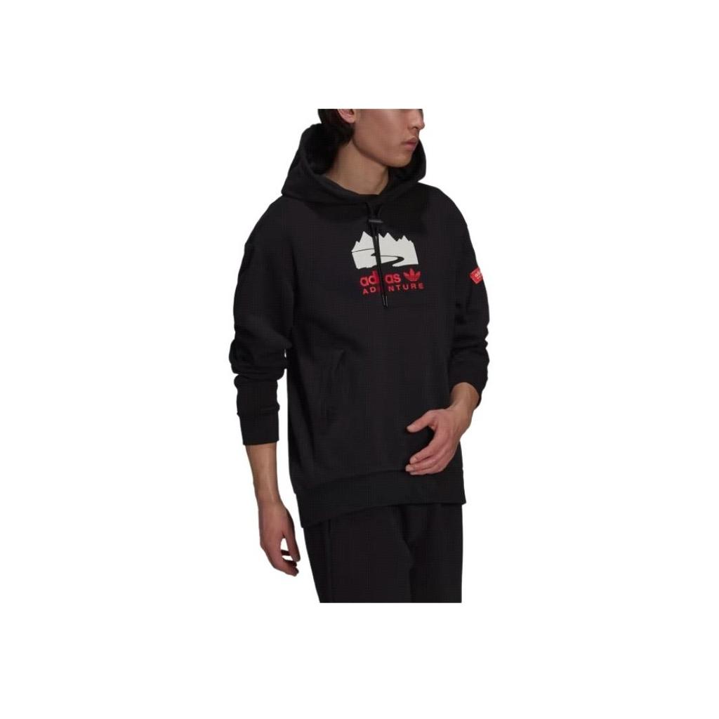 Adidas Moletom Original Adventure com Estampa de Logotipo Cor Sólida Masculino Moletons Preto H09060