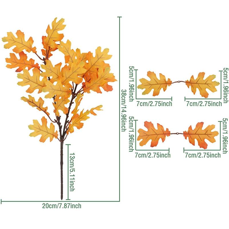 Autumn Leaf Plant Bouquet Artificial Maple Leaf Fake Fallen Leaves Rattan Simulated Maple Leaf Garland Thanksgiving Decoration