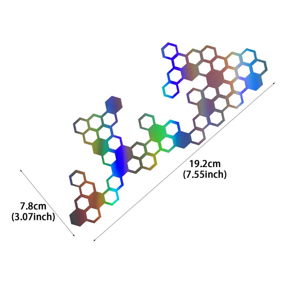 Cool Motorcycle Stickers Hexagonal Modified Motorcycle Decal Decor Honeycomb Design Motorcycle Personality Sticker For Moto