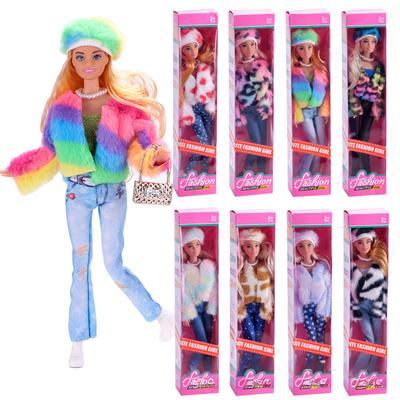 11-inch European and American Fashion Supermodel Doll Multi-color Plush Jeans Hat Set
