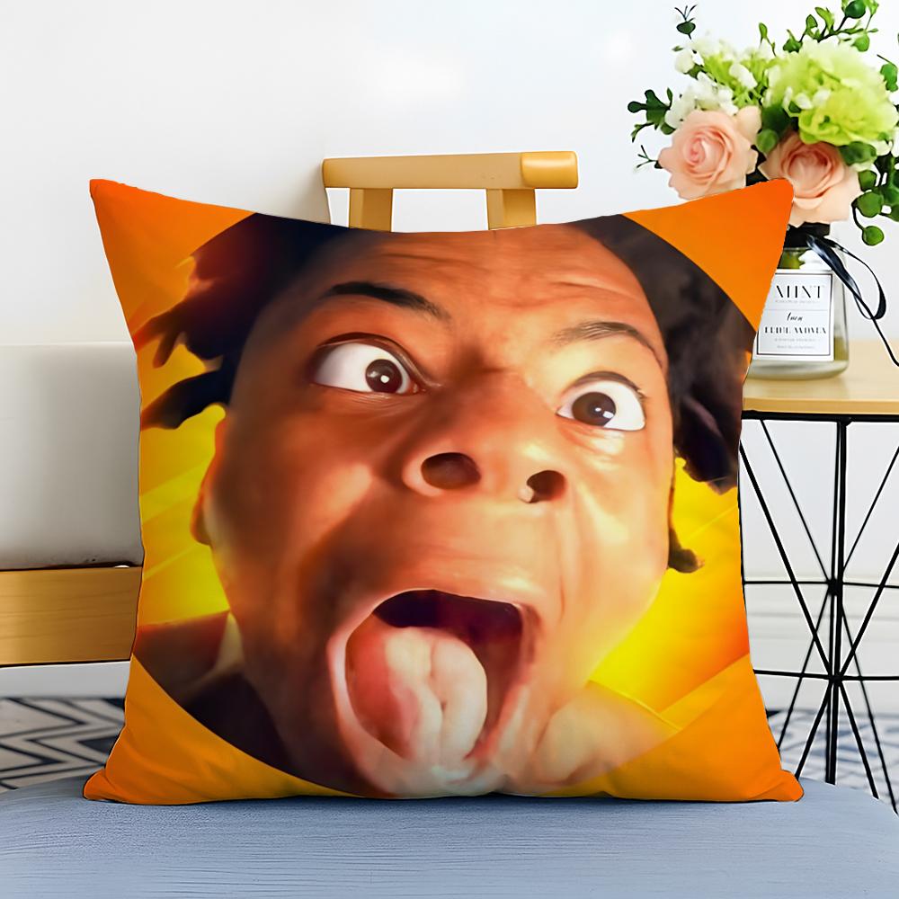 Internet Celebrity Energetic I-Ishowspeed Cushion Cover Washable Linen Pillowcase Soft For Sofa Bed Cozy Home Room Decor