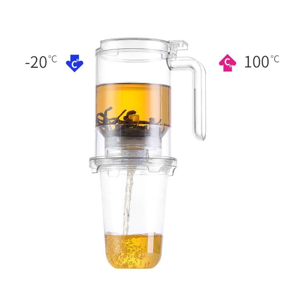 Loose Leaf Tea Infuser Pot Easy Brew Heat Resistant Steeper Strainer Teapot