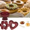Heart Shape Flower Donut Mould Set Creative Non-stick Donut Cutter Mould Baking Accessories for Homemade Pastries Kitchen Tools