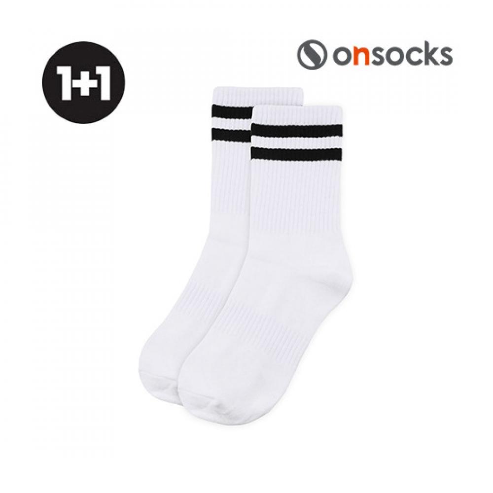Onsol OnSocks Double Stripe Long Socks White Long 1+1