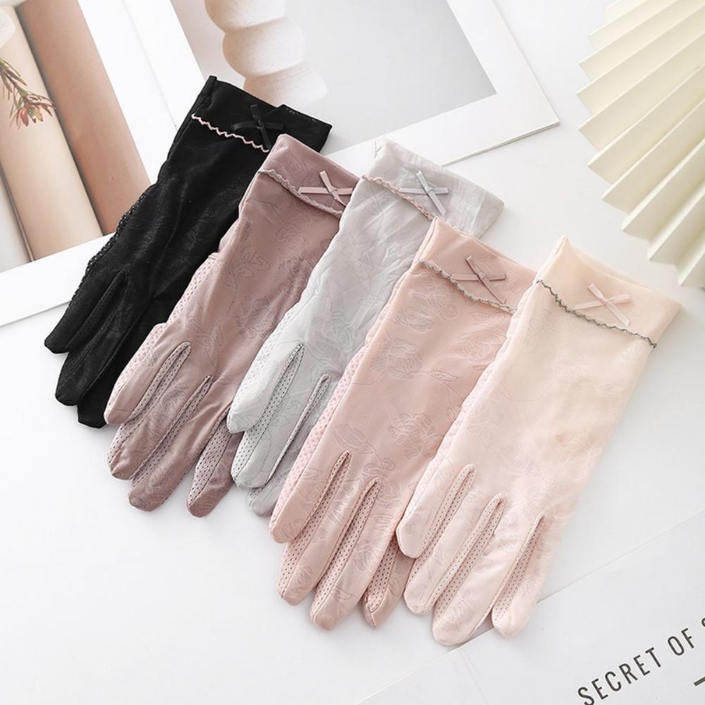 

Highly Elastic Sunscreen Gloves Anti-UV Driving Mittens New Riding Driving Gloves Women Men 1