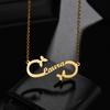 Atoztide Personalized Custom Infinity Name Necklace for Women Stainless Steel Clavicle Pendant Link Chain Birthday Jewelry Gift