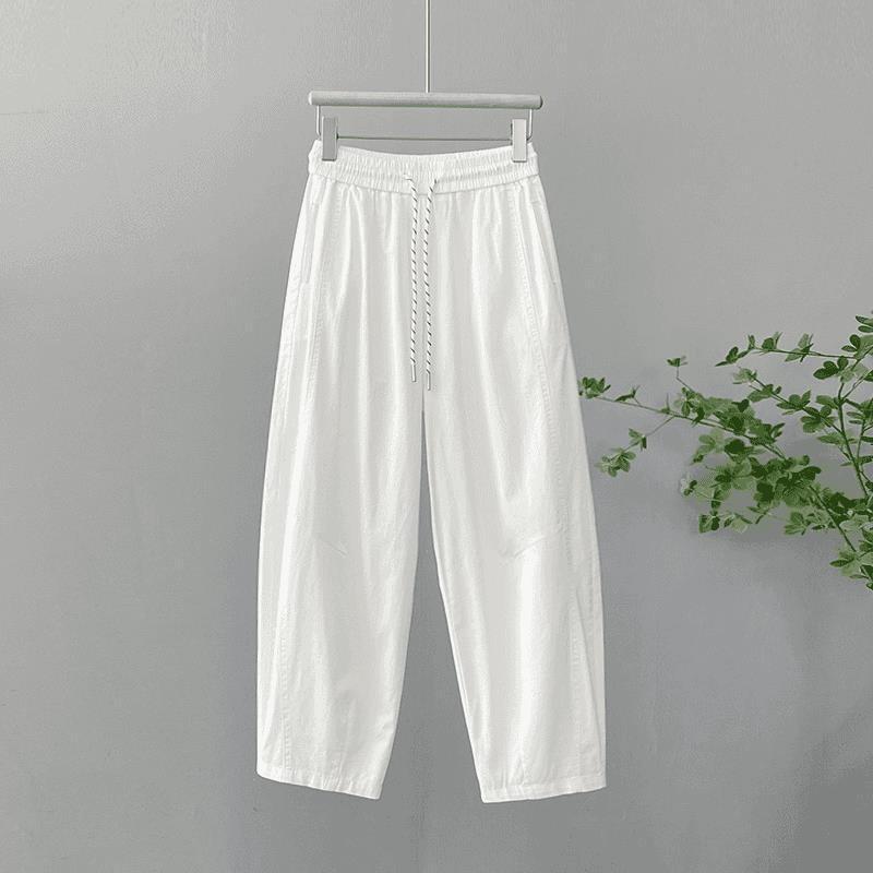 Women S High Waist Loose Fit Cropped Banana Pants