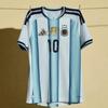 Camisa da Copa do Mundo de 2026 da Argentina Messi 10 Albiceleste 3 Estrelas Casa Fora Preto Retro Versão Fã Camisa de Futebol