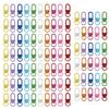 100pcs Colorful Carabiner Clasp Key Chain Lobster Clasps Rotating Keychain Hooks
