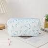 Fabric Pencil Case With Floral Pattern Large Capacity For Stationery Storage