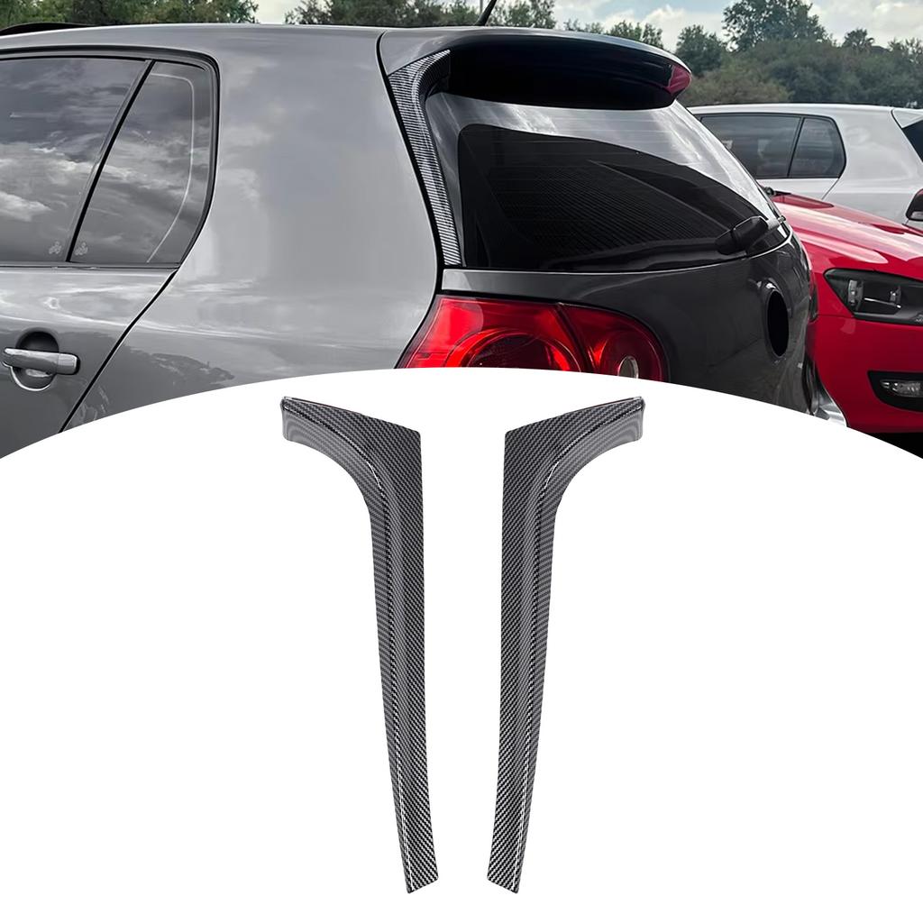Pair of Rear Window Side Spoiler Wing Cover Trim Sporty Look Back Window Side Splitter Replacement for MK5 R32 2003-2008