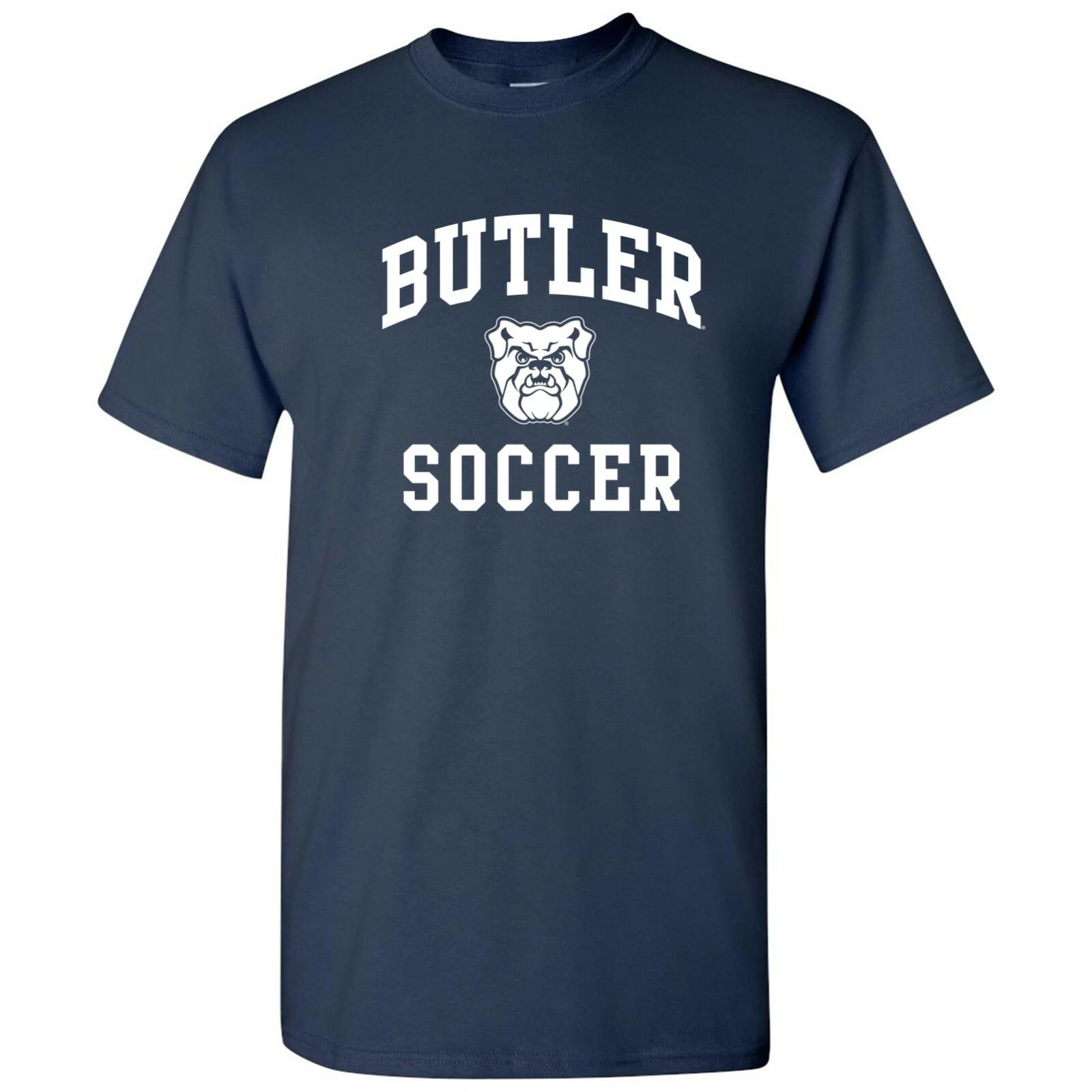 Butler Bulldogs Arch Logo Soccer University College Sports Team T-Shirt - Navy S