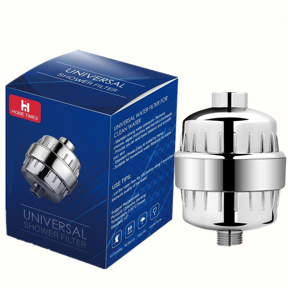 

20 ступеней Высокопроизводительный фильтр для воды для душа Удаляет хлор Тяжелые металлы Фильтрованная душевая лейка Лейка для душа Смягчает для жесткой воды серебряный