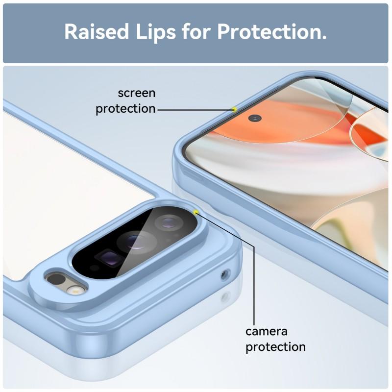 For Google Pixel 10 Pro XL Back Cover WANLONFENG XC Series TPU Acrylic Phone Case with Tempered Glass Film