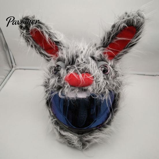 Motorbike Helmet Cover Motorcycle Full Face Decorative Head Ultra-Thick Protector Easy to Install Animal Plush Decoration Full-face Shield