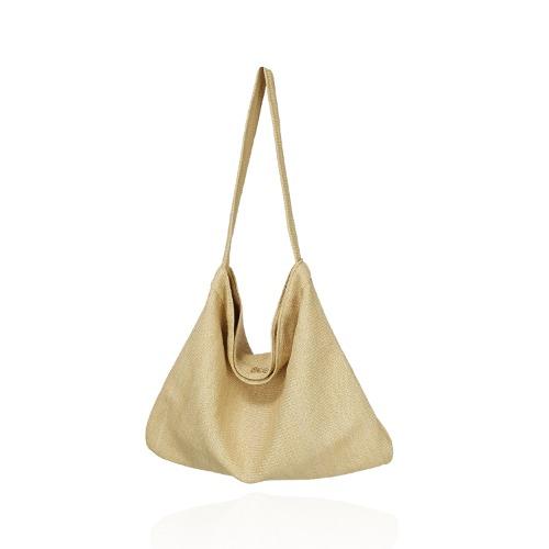 Suin Rattan Shoulder Bag - Light Beige