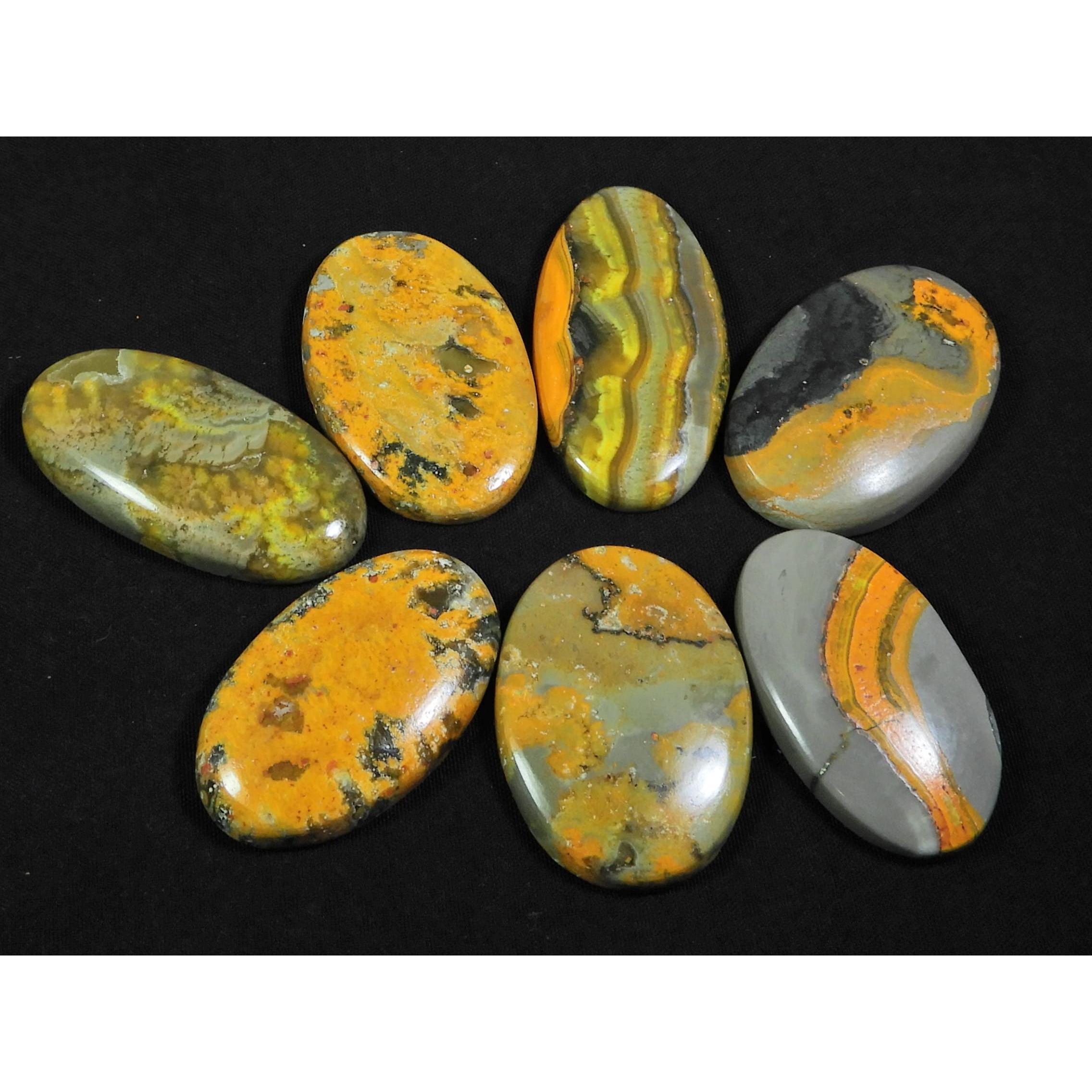 

32-33ММ Натуральный Яшма Шмель Овальный Кабошон Свободный Драгоценный Камень 07 Шт./Лот C-95