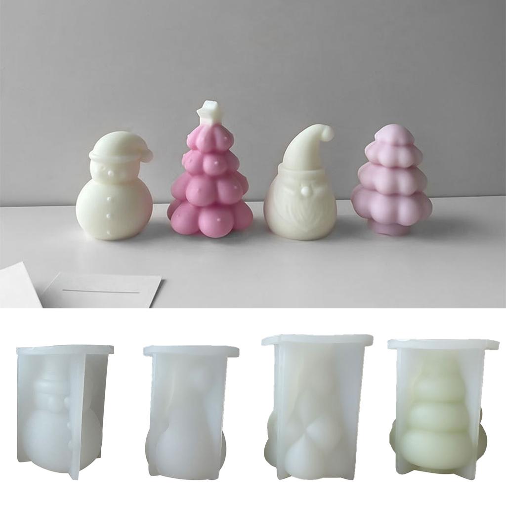 Bezobličejový Starý Muž Sněhulák Svíčka Silikonová Forma DIY Vánoční Stromek Ručně Vyráběné Ozdoby Kapající Sádrová Dekorace Forma