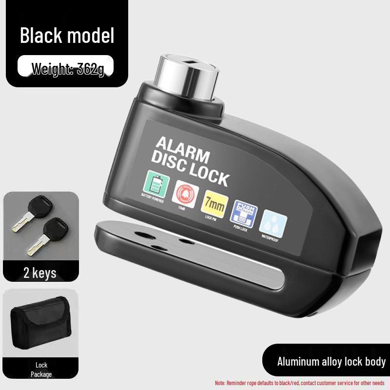 Blocca Disco Freno Antifurto Universale per Auto, Moto e Biciclette con Sistema di Allarme