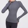 Women's 2024 Autumn/Winter Windproof Cycling Suit - Stand-up Collar, Long Sleeve Top for Yoga, Running, and Fitness.